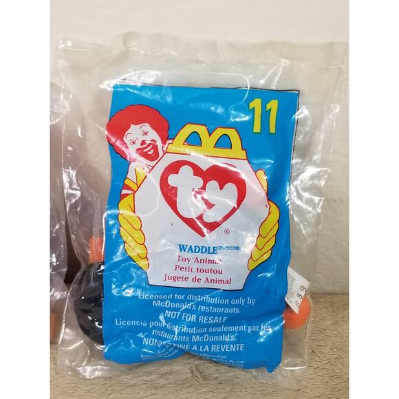 McDonalds TY Doby & Waddle New Sealed 4" Plush Animal Toy 1998 x2 Vintage - Picture 3 of 8